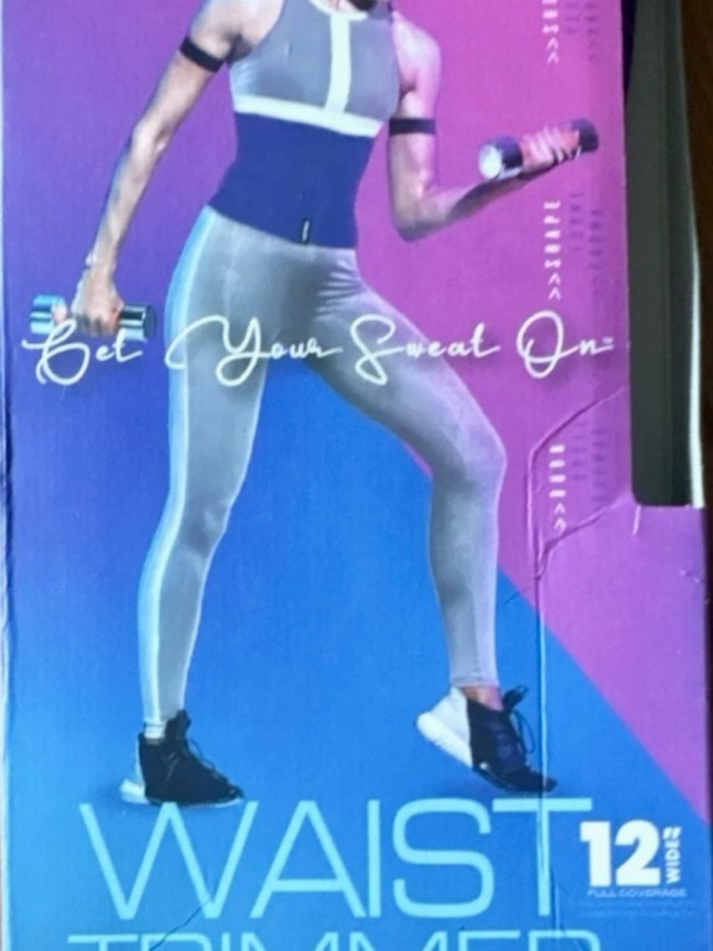 Motag Waist Trimmer Fitness Leggings - Gray/Purple